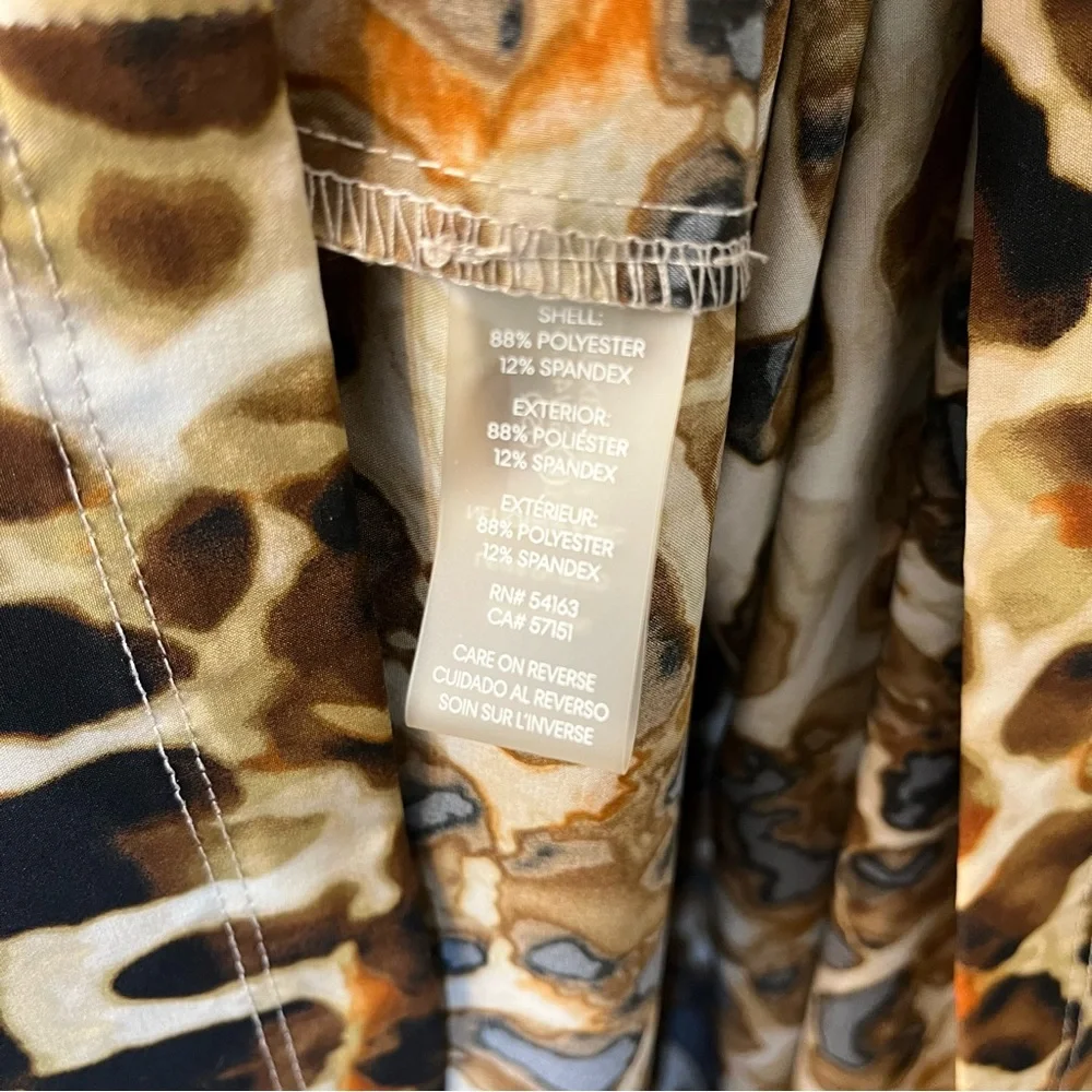 Calvin Klein Animal Print Tie Shoulder Maxi Dress Sz 4 - Picture 11 of 13